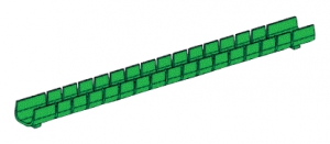 Купить Гибкий желоб L180 с удлиненными бортами зелёный в магазине ПАКПАК
