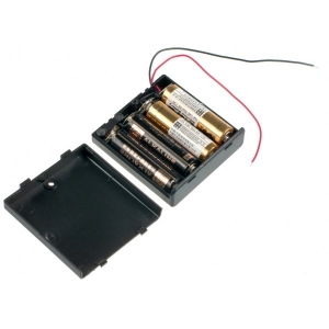 Купить 4xAA battery holder (square with cover)  в магазине ПАКПАК