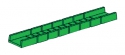 Пластиковый желоб L90 зелёный