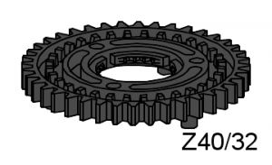 Зубчатое колесо Z40/32 с шипом ― ПАКПАК