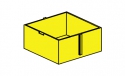 Короб пластиковый (нижняя часть) 60x60x28 желтый