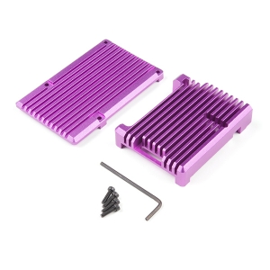 Купить алюминиевый радиатор-кейс для Raspberry Pi 4 – фиолетовый в интернет-магазине ПАКПАК